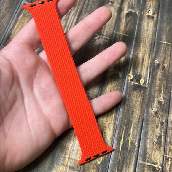 5for$10 Red Zigzag Textured Silicone 42/44/45/49mm Apple Watchband Accessories - Picture 2 of 4